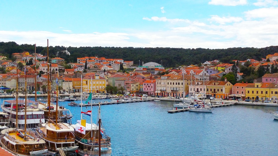 View of Mali Losinj from the air