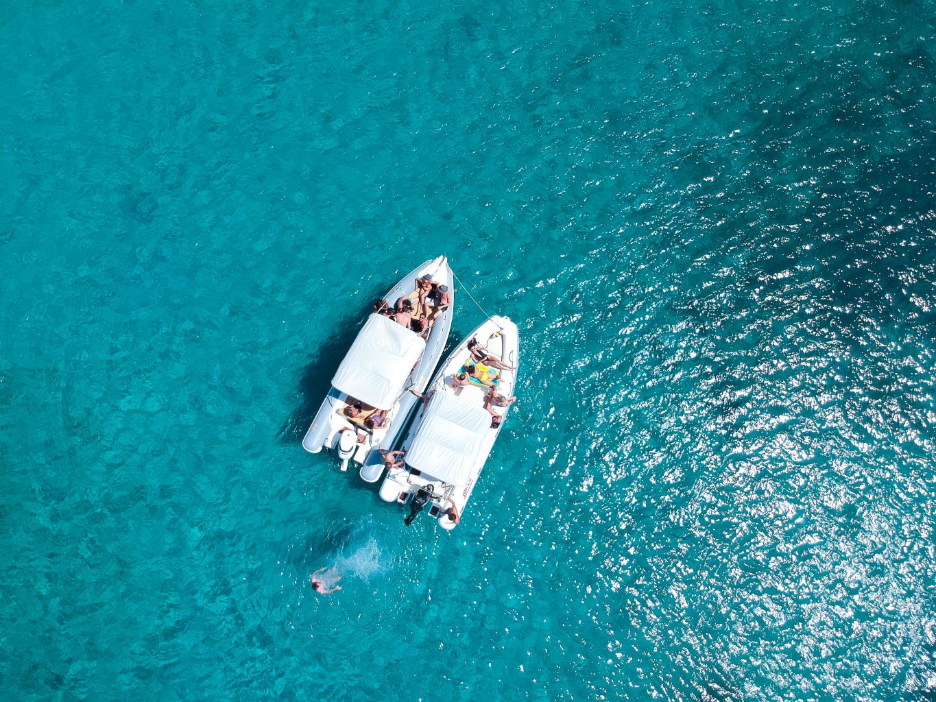 Swimming off the coast of France