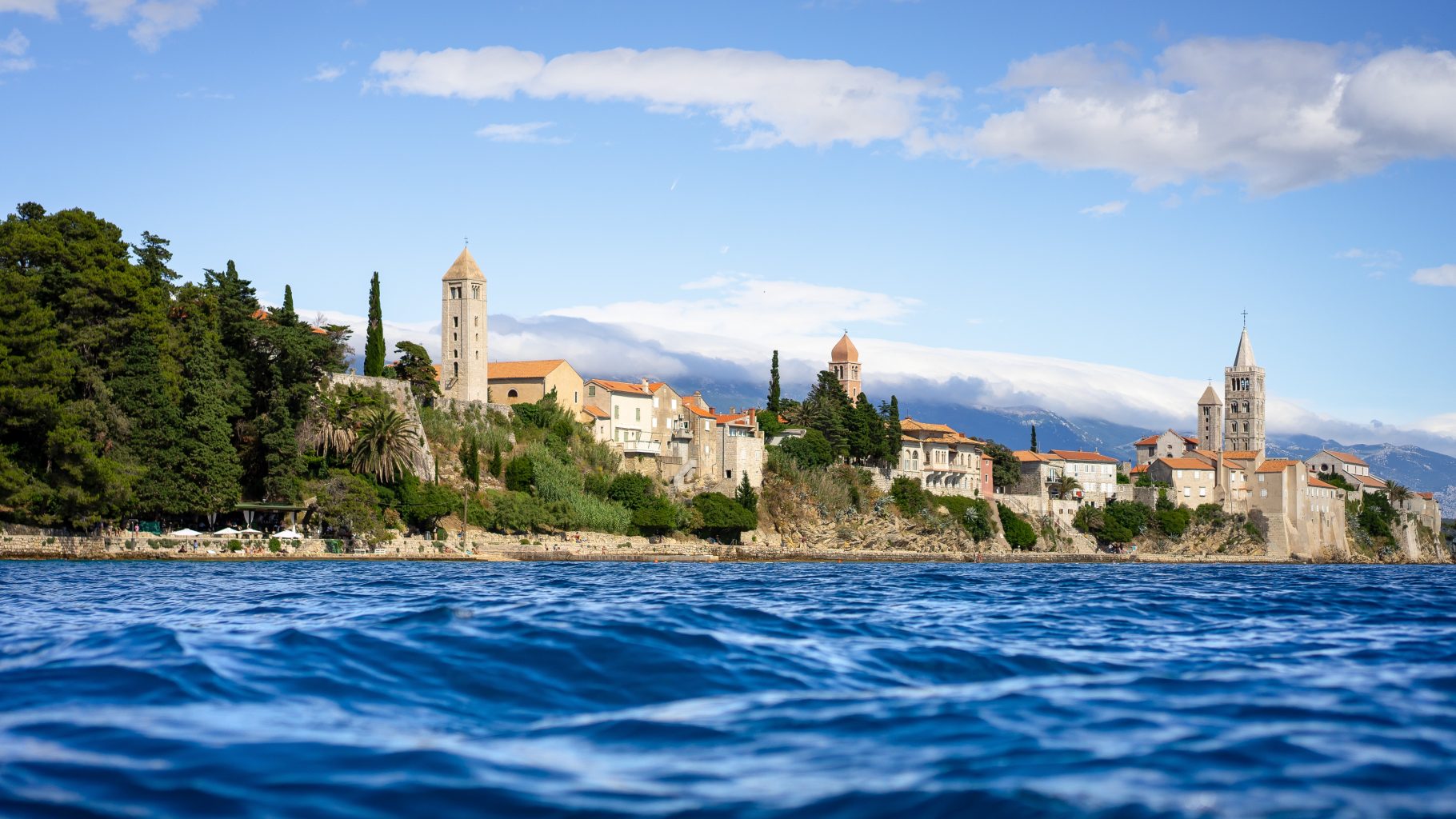 View of Rab Island from the sea